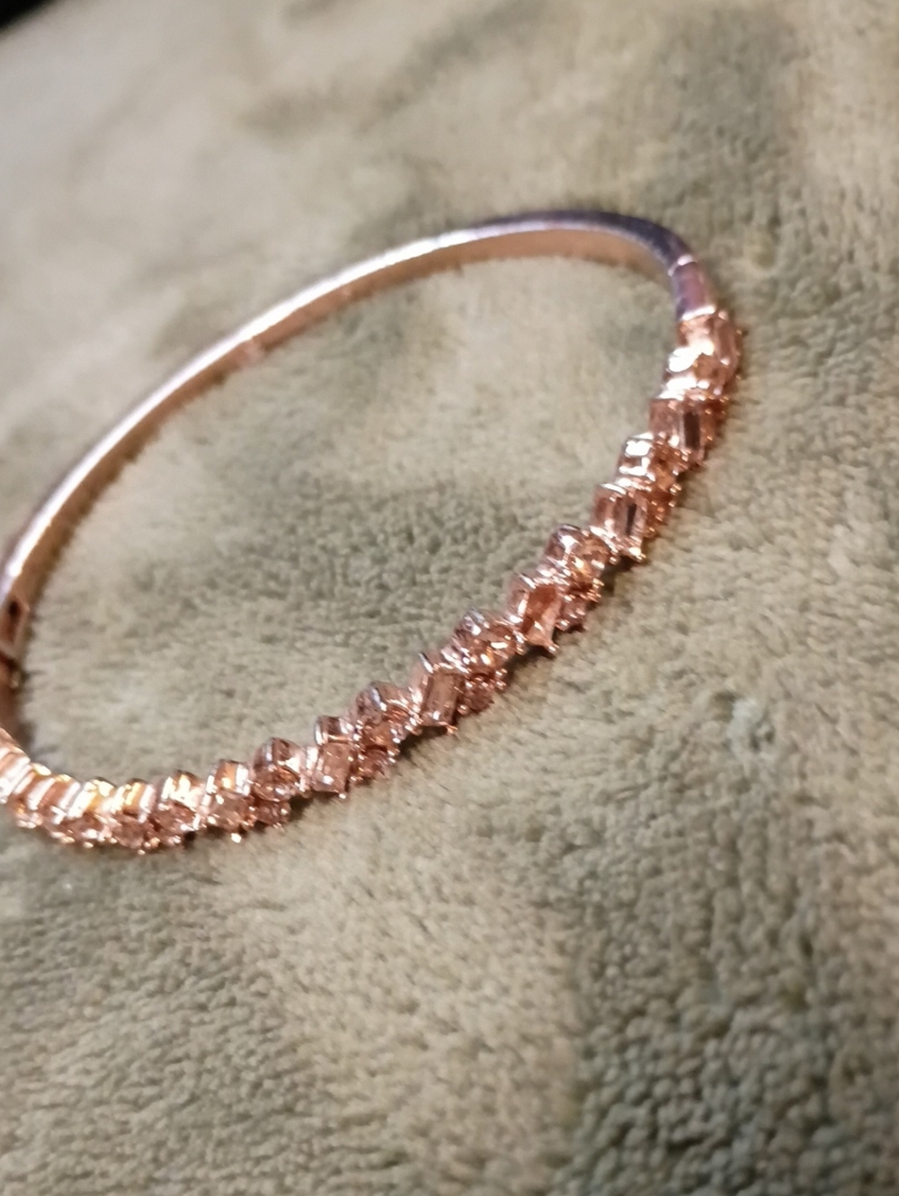 Givenchy Rose Gold Crystal Bangle Bracelet